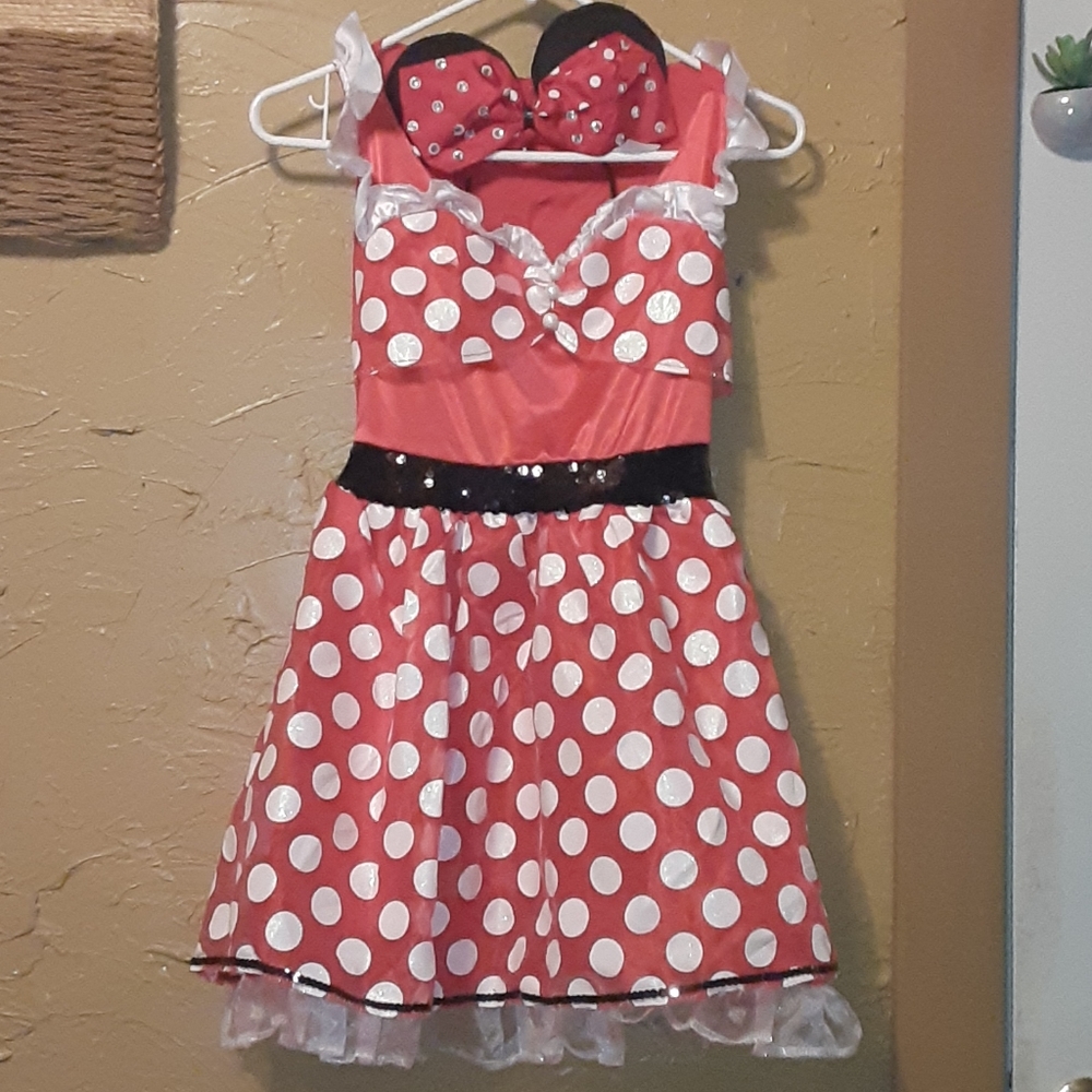 Disney Minnie Mouse costume dress w/ headband ears
